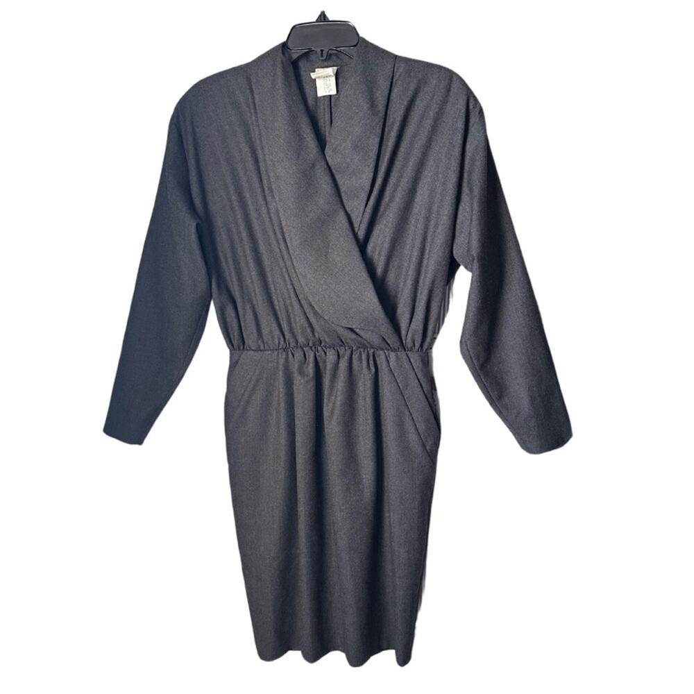 Studio 0001 100% Lambswool Made in Italy Charcoal Grey Blazer Mini Dress Boss